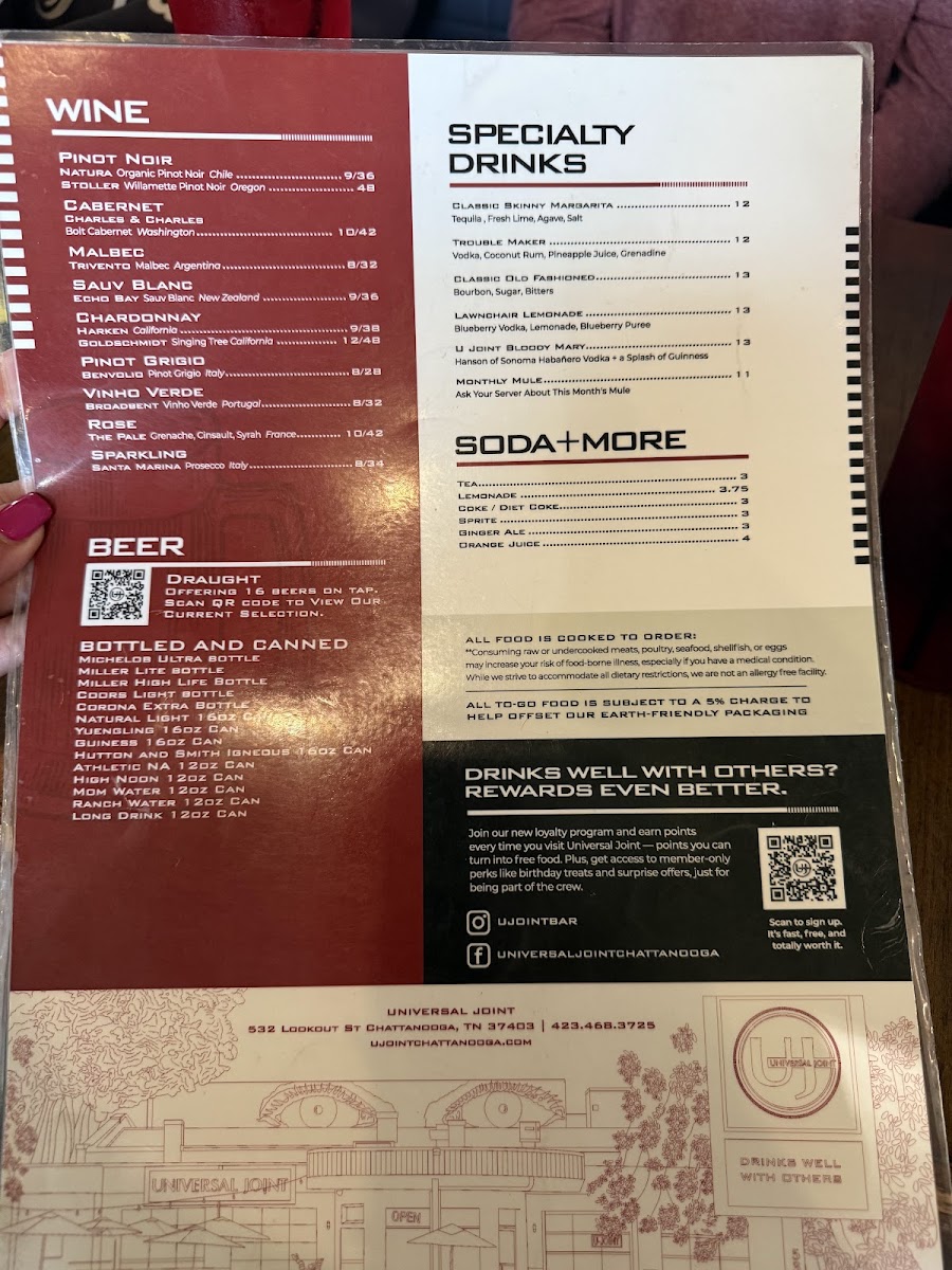 Menu Universal Joint Chattanooga-3